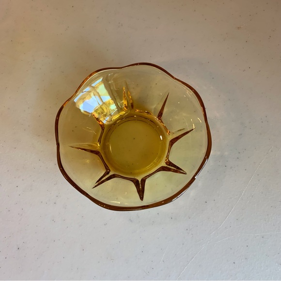 Vintage Anchor Hocking Chip and dip Set Swedish Modern in Honey Gold - Picture 6 of 7